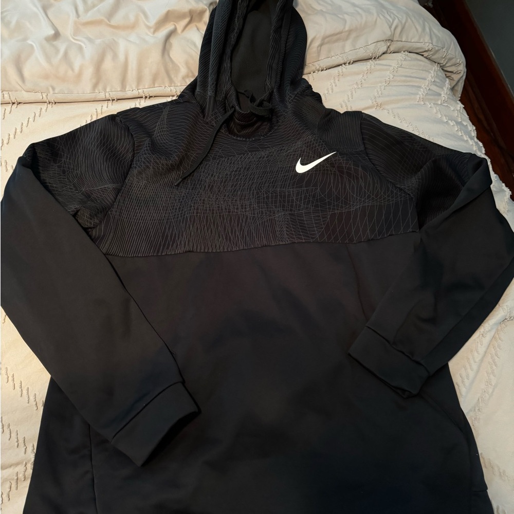 Men’s Nike Black Hoodie with White Logo